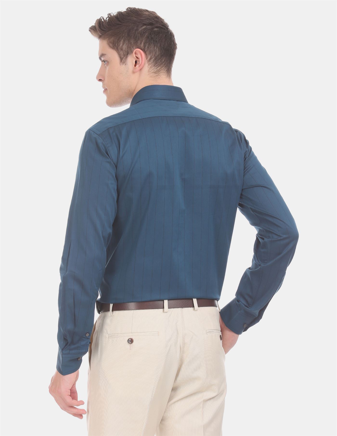 Arrow Men Formal Wear Navy Blue Shirt